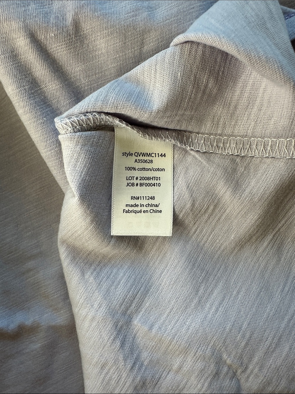 Barefoot Dreams Lavender Short Sleeve Tee Three for $12 - Picture 4 of 5